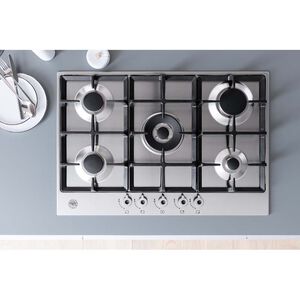 Bertazzoni Professional Series 30 in. 5-Burner Natural Gas Cooktop with Simmer Burner & Power Burner - Stainless Steel, , hires