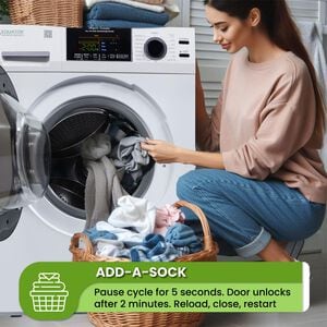 Equator 24 in. 1.9 cu. ft. Electric Front Load Vented/Ventless All-in-One Washer/Dryer Combo with Sanitize Cycle & Sensor Dry - White, White, hires