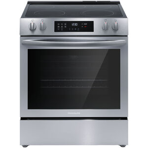 Frigidaire 30 in. 5.3 cu. ft. Standard Convection Electric Range with Smoothtop Burners - Stainless Steel, , hires