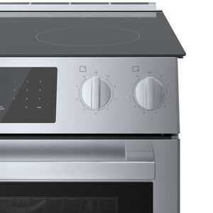 Bosch Benchmark 30 in. 4.6 cu. ft. Convection Oven Slide-In Electric Range with 5 Smoothtop Burners - Stainless Steel, , hires