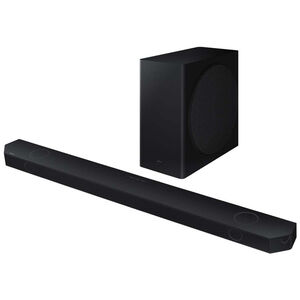 Samsung - Q Series 5.1.2ch Dolby Atmos Soundbar with Wireless Subwoofer and Q-Symphony - Black, , hires