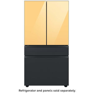 Samsung BESPOKE 4-Door French Door Middle Panel for Refrigerators - Matte Black Steel, , hires