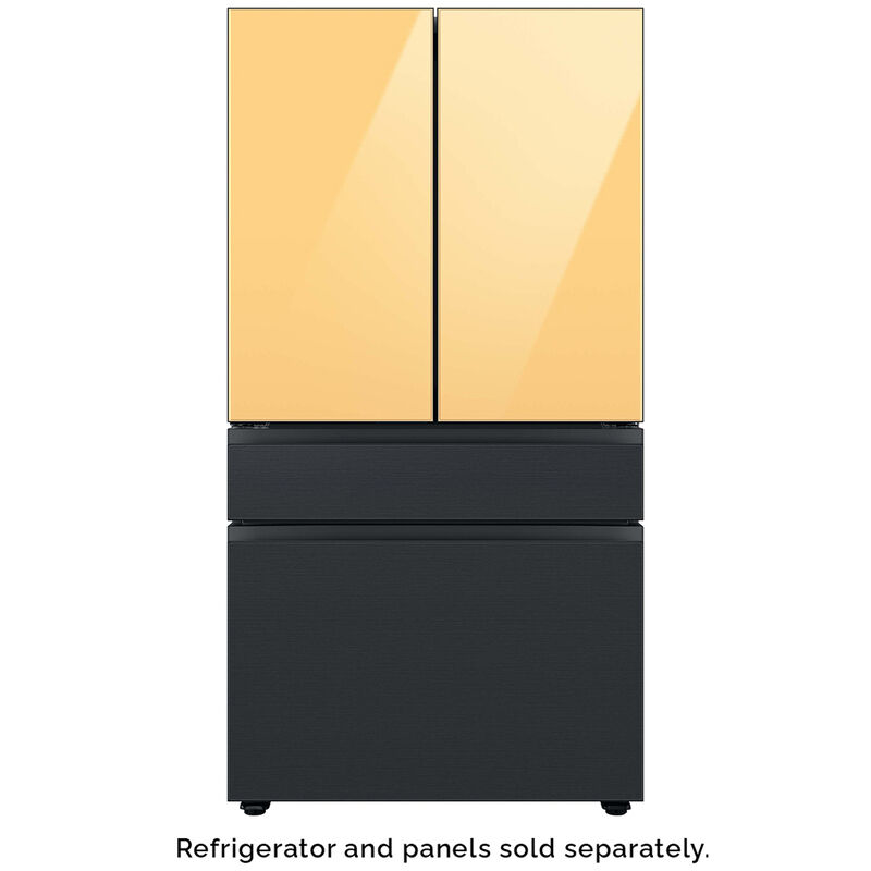 Samsung BESPOKE 4-Door French Door Middle Panel for Refrigerators - Matte Black Steel, , hires