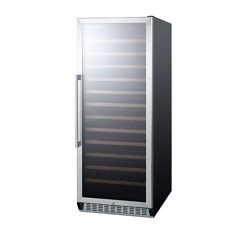 Summit Silhouette Series 24 in. Apartment Built-In or Freestanding Wine Cooler with 102 Bottle Capacity, Single Temperature Zones & Digital Control - Stainless Steel, , hires