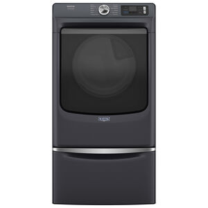 Maytag Pet Pro 27 in. 7.4 cu. ft. Smart Stackable Electric Dryer with Sensor Dry, Sanitize & Steam Cycle - Midnight Steel, Midnight Steel, hires