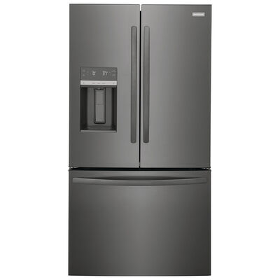 Frigidaire 36 in. 27.8 cu. ft. French Door Refrigerator with External Ice & Water Dispenser - Black Stainless Steel | FRFS2823AD