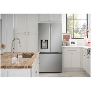 LG 33 in. 20.2 cu. ft. Smart Counter Depth French Door Refrigerator with Ice & Water Dispenser - PrintProof Stainless Steel, , hires