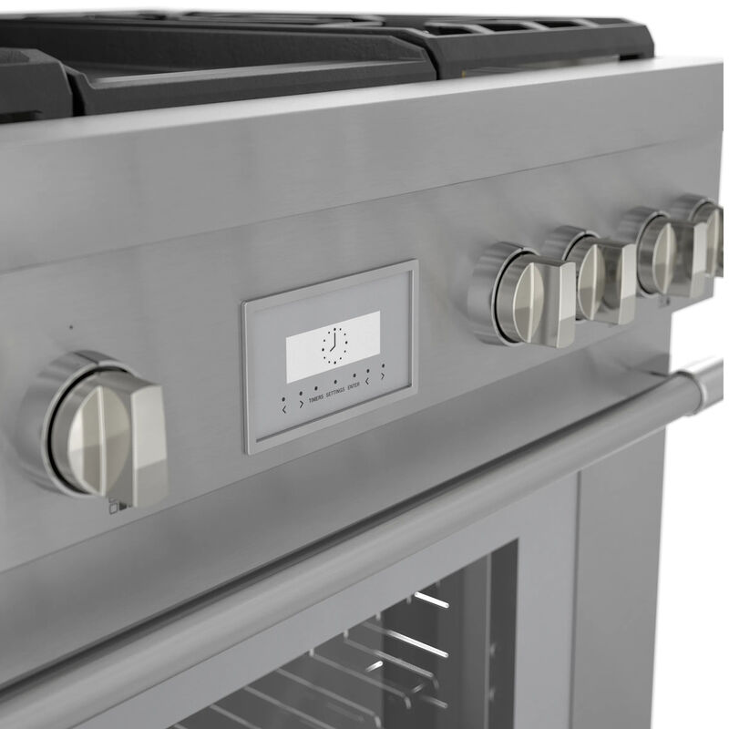 Thermador Pro Harmony Professional Series 36 in. 4.9 cu. ft. Smart True European Convection Dual Fuel Range with 4 Sealed Burners & Griddle - Stainless Steel, , hires