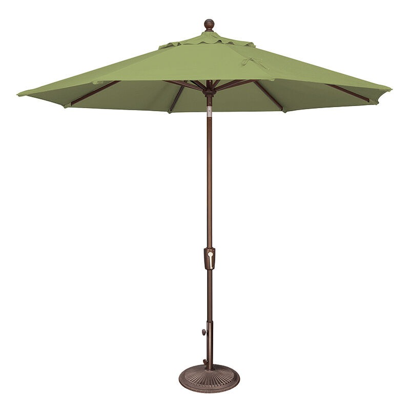 SimplyShade Catalina 9' Octagon Push Button Market Umbrella in Sunbrella Fabric - Ginkgo, Green, hires