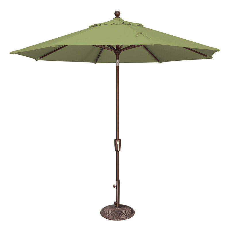 SimplyShade Catalina 9' Octagon Push Button Market Umbrella in Sunbrella Fabric - Spa, Green, hires