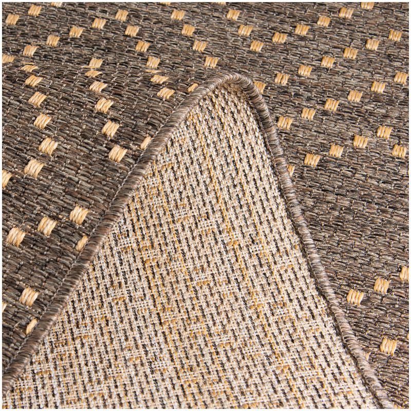Natco Santorini Collection Outdoor Area Rug Sidra 7'10"x9'10" - Pebble/Natural, , hires