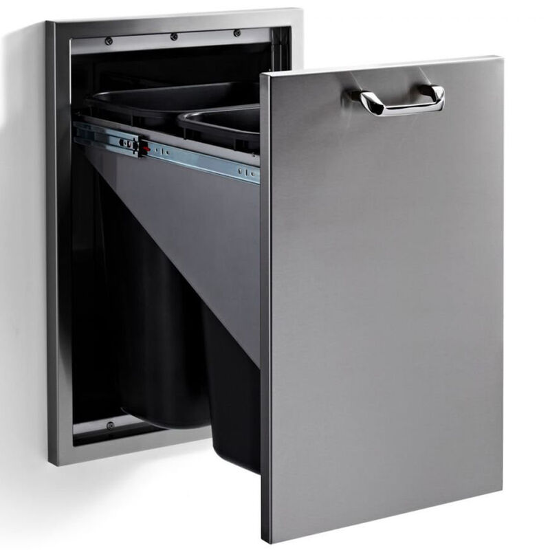 Lynx SlideOut Trash and Recycling Center Stainless Steel5 P.C