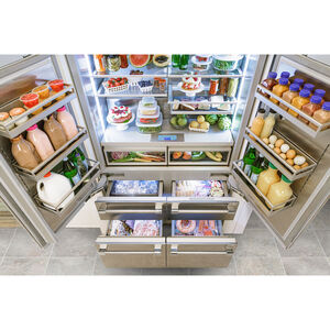 Thermador Freedom Collection 48 in. Built-In 27.7 cu. ft. Smart Counter Depth 6-Door French Door Refrigerator with Internal Water Dispenser - Stainless Steel, Stainless Steel, hires