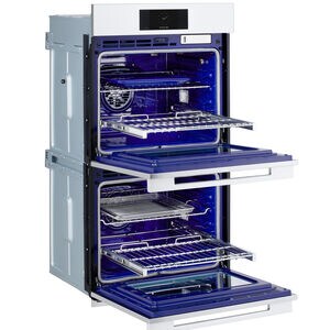 Signature Kitchen Suite Transitional 30 in. 9.4 cu. ft. Smart Top Control SteamElectric Double Wall Oven with True European Convection - Stainless Steel, , hires