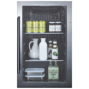 Summit Commercial 19 in. Built-In/Freestanding 3.1 cu. ft. Compact Beverage Center with Adjustable Shelves - Stainless Steel, , hires