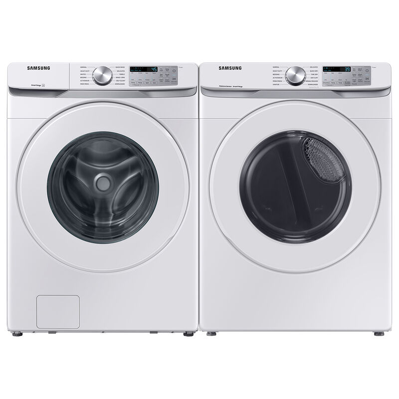 Samsung 27 in. 5.1 cu. ft. Smart Stackable Front Load Washer with Vibration Reduction Technology - White, White, hires