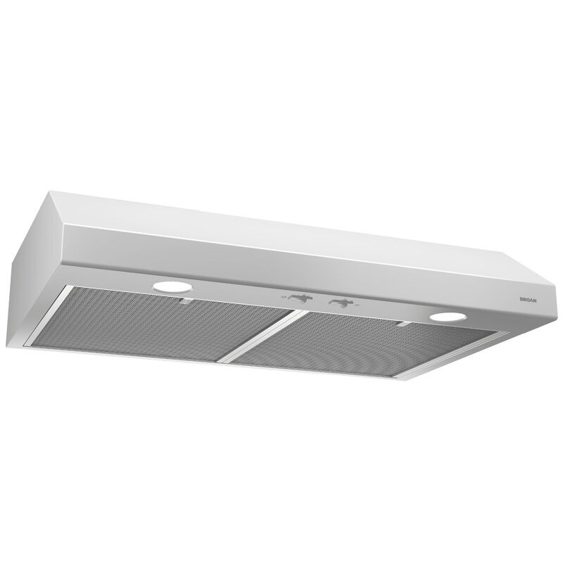 Broan Glacier BCSD1 Series 42 in. Standard Style Range Hood with 2 Speed Settings, 300 CFM, Convertible Venting & 2 Halogen Lights - White, , hires