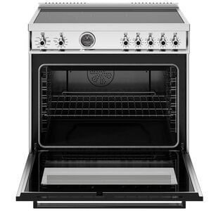 Bertazzoni Professional Series 36 in. 5.7 cu. ft. Air Fry Dual Convection Electric Range with 5 Induction Burners & Griddle - Stainless Steel, , hires