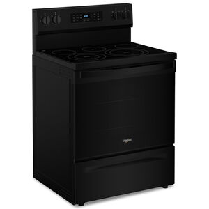 Whirlpool 30 in. 5.3 cu. ft. Air-Fry Standard Convection Electric Range with Radiant Burners - Black, , hires