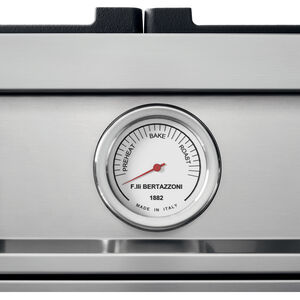 Bertazzoni Heritage Series 48 in. 7.1 cu. ft. Dual Convection Double Oven Gas Range with 6 Sealed Burners & Griddle - Matte Black, Matte Black, hires
