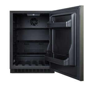 Summit 24 in. 4.8 cu. ft. Undercounter Refrigerator - Black Stainless Steel, , hires