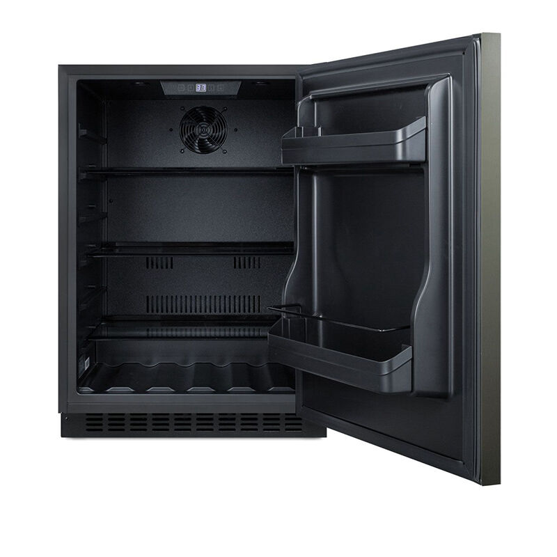 Summit 24 in. 4.8 cu. ft. Undercounter Refrigerator - Black Stainless Steel, , hires