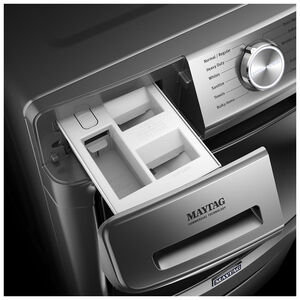 Maytag 27 in. 7.3 cu. ft. Stackable Electric Dryer with Extra Power, Sanitize, Steam & Quick Dry Cycle - Metallic Slate, Metallic Slate, hires