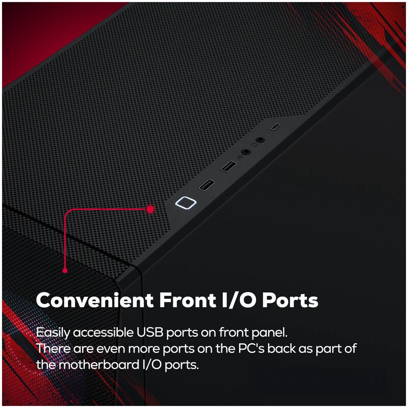 iBUYPOWER Slate Gaming Desktop With AMD Ryzen 5 5500, 3.6 GHz, 6-Core CPU, NVIDIA GeForce RTX 4060, 8GB VRAM GPU, 16 GB RAM, 1 TB SSD & Windows 11 Home - Black, , hires