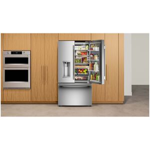 KitchenAid 36 in. 23.1 cu. ft. Smart Counter Depth French Door Refrigerator with Ice & Water Dispenser - Fingerprint Resistant Stainless Steel, , hires
