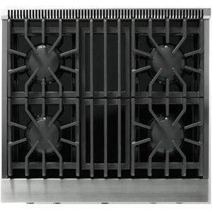 Viking 5 Series 30 in. 4.7 cu. ft. True European Convection Dual Fuel Range with 4 Sealed Burners - Stainless Steel - Natural Gas, Brushed Brass Trim Option, , hires