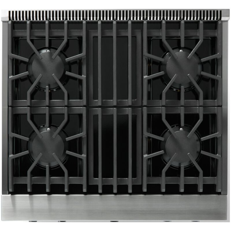Viking 5 Series 30 in. 4.7 cu. ft. True European Convection Dual Fuel Range with 4 Sealed Burners - Stainless Steel - Natural Gas, Brushed Brass Trim Option, , hires