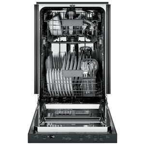 GE Profile 18 in. Top Control Dishwasher with 47 dBa Sound Level, Condensate Dry & Pocket - Black, Black, hires