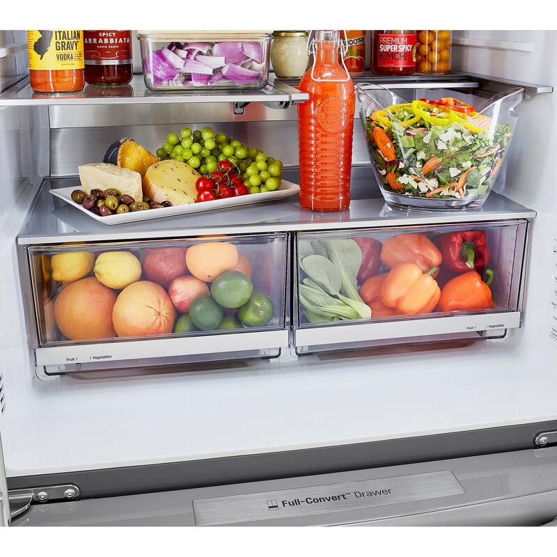 LG InstaView 36 in. 22.5 cu. ft. Smart Counter Depth 4-Door French Door Refrigerator with Ice & Water Dispenser - PrintProof Stainless Steel, PrintProof Stainless Steel, hires