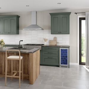 Zephyr 15 in. Undercounter Wine Cooler with Metal Wire Racks, Single Temperature Zone & 28 Bottle Capacity - Stainless Steel, , hires