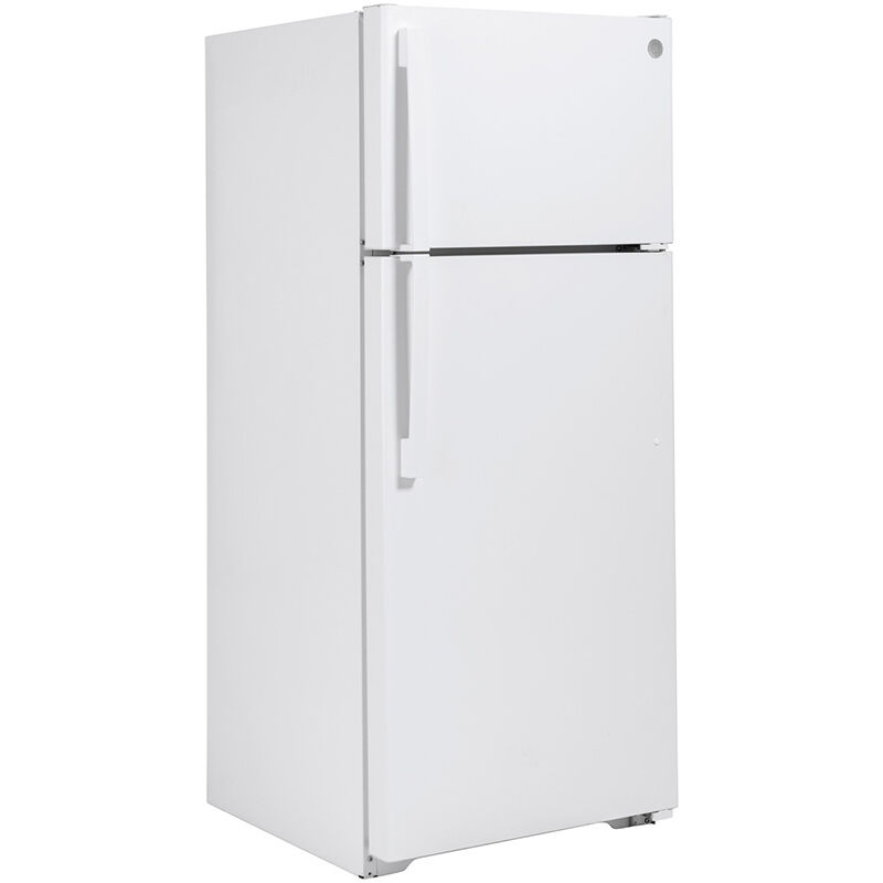 GE 28" 17.5 Cu. Ft. Top Freezer Refrigerator - White, White, hires