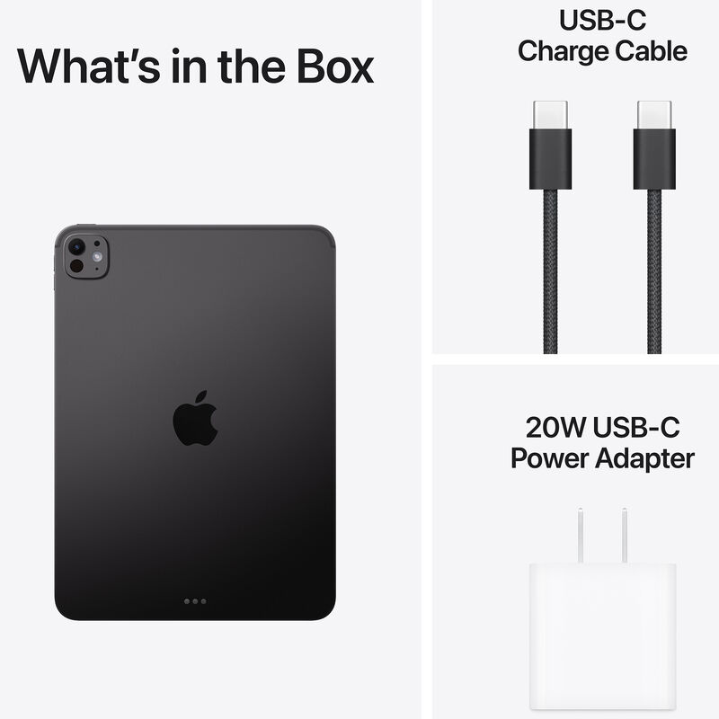 Apple 11 in. iPad Pro (2025 Release) with Wifi-Only, M5, 1 TB Storage, Apple Intelligence & 10Hrs. of Battery Life - Space Black, , hires
