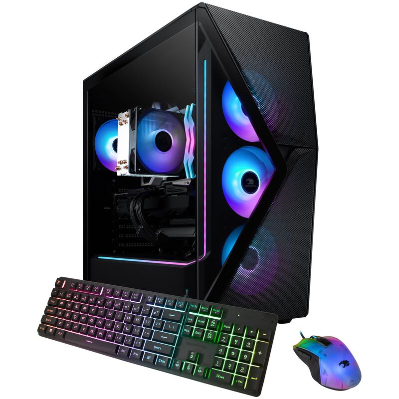 iBUYPOWER Slate Gaming Desktop with Intel Core i7 14700F, 20-Core CPU, NVIDIA GeForce RTX 4060, 8GB VRAM GPU, 32 GB RAM, 1 TB SSD & Windows 11 Home - Black, , hires