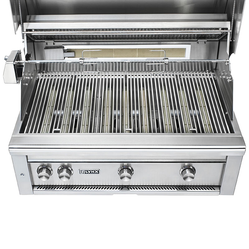 Lynx Professional 36 in. 3-Burner Built-In Natural Gas Grill with Rotisserie & Smoker Box - Stainless Steel, , hires