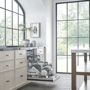 Monogram 24 in. Top Control Flush-Mount Smart Dishwasher with 39 dBa Sound Level, 3rd-Rack & Max Dry system - Custom Panel Ready, , hires