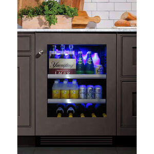 XO 24 in. ADA Compliant Built-In/Freestanding Beverage Center with Pull-Out Shelves & Digital Control - Custom Panel Ready, , hires
