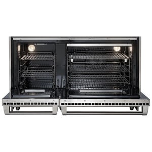 Wolf 48 in. 6.9 cu. ft. Standard Convection Double Oven Gas Range with 6 Sealed Burners & Grill - Stainless Steel, , hires