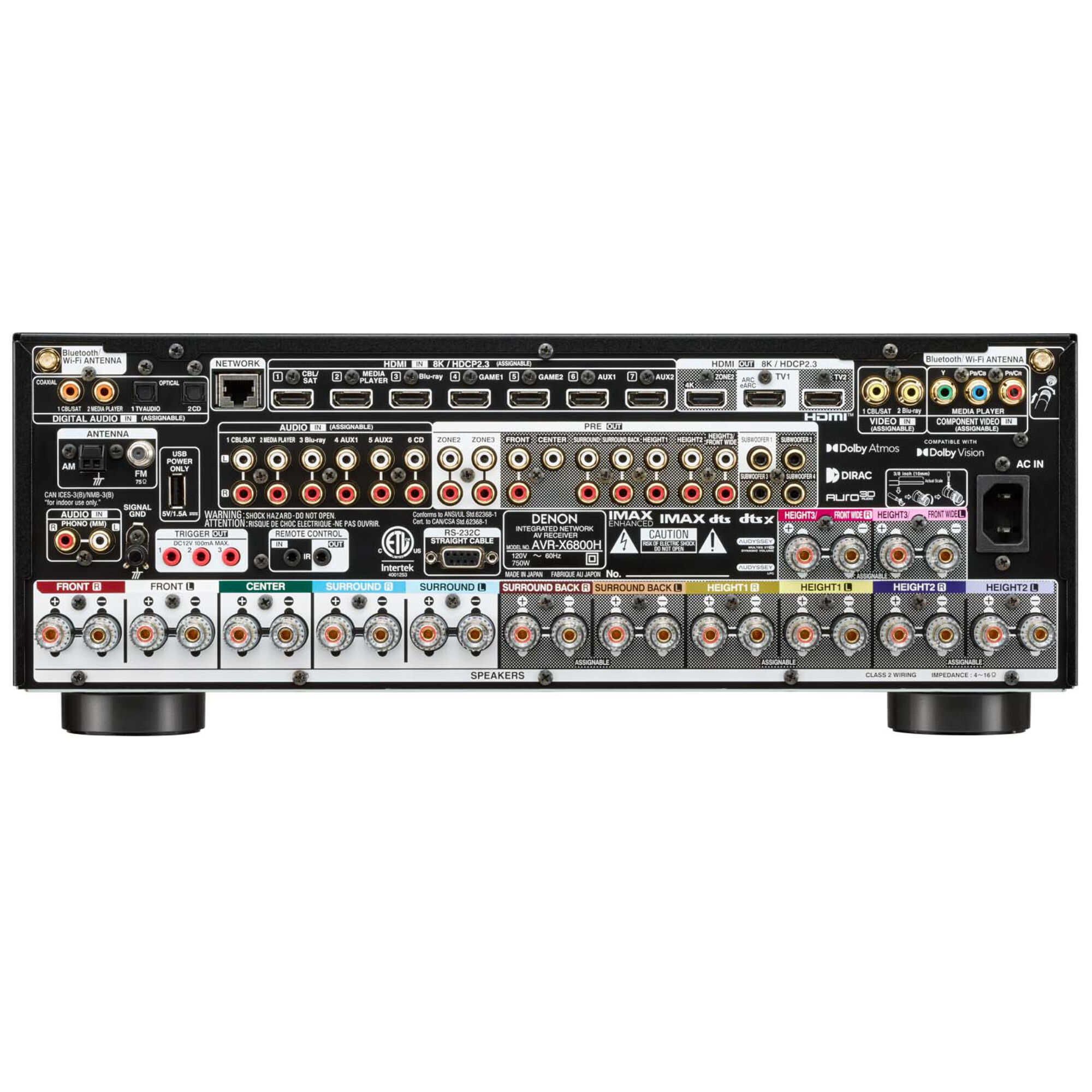 Denon 8K Video & 3D Audio Experience, 11.4 Channel Receiver with