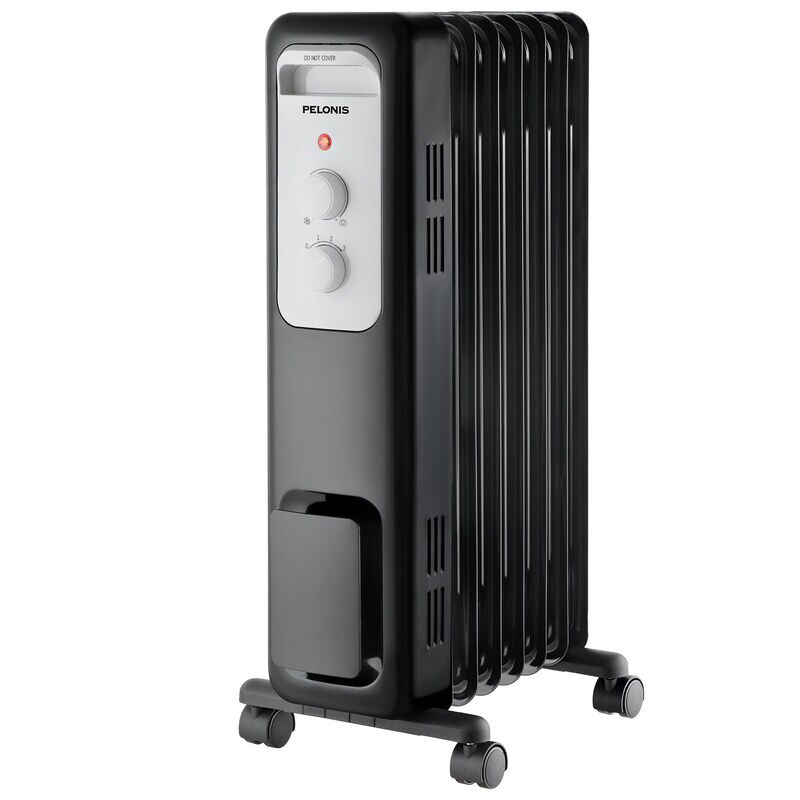 Pelonis 1500 W Radiant Space Heater with 3 Heat Settings & Overheat Safety Shut-Off - Black, , hires