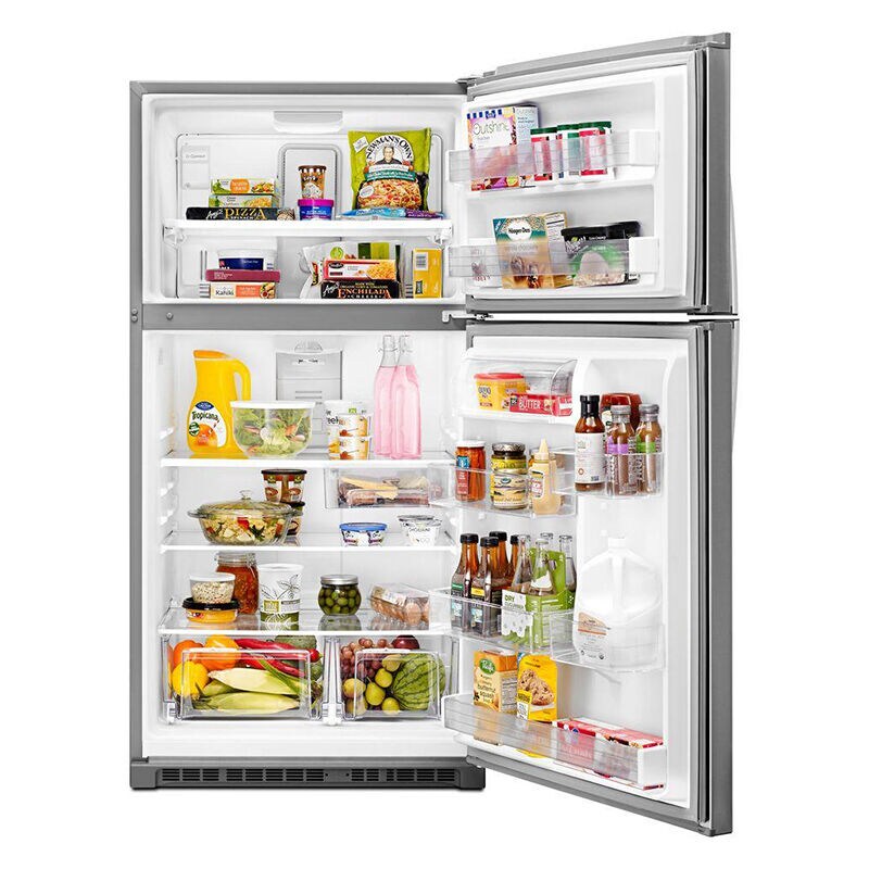 Whirlpool 33 in. 21.3 cu. ft. Top Freezer Refrigerator - Monochromatic Stainless Steel, Monochromatic Stainless Steel, hires