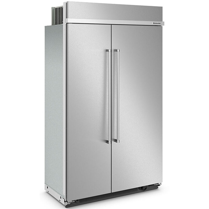 KitchenAid 48 in. 30.0 cu. ft. Built-In Counter Depth Side-by-Side Refrigerator with Ice Maker - Stainless Steel with PrintShield Finish, Stainless Steel with PrintShield Finish, hires