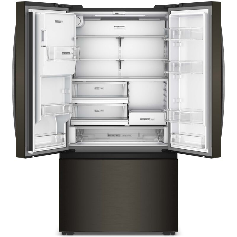 Whirlpool 36 in. 23.4 cu. ft. Smart Counter Depth French Door Refrigerator with Ice & Water Dispenser - Black Stainless, , hires