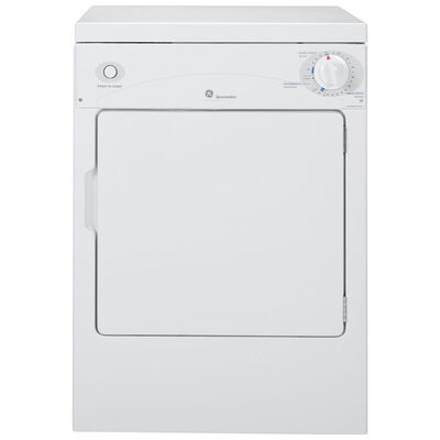 GE Spacemaker Series 24 in. 3.6 cu. ft. Electric Dryer with 3 Dry Programs - White | DSKP333ECWW