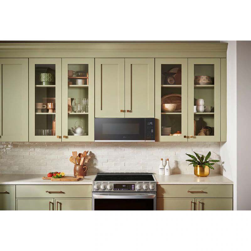 LG 30 in. 1.3 cu. ft. Low Profile Smart Over the Range Microwave with 400 CFM PrintProof Stainless Steel