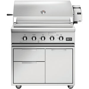 DCS Series 7 36 in. 3-Burner Built-In Liquid Propane Gas Grill with Rotisserie & Smoke Box - Stainless Steel, , hires