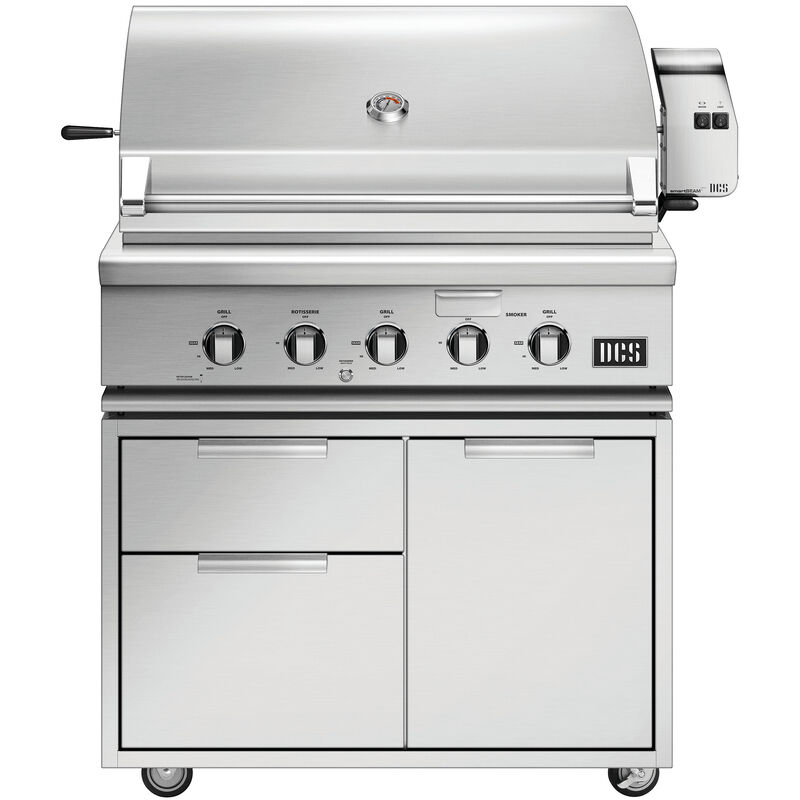 DCS Series 7 36 in. 3-Burner Built-In Liquid Propane Gas Grill with Rotisserie & Smoke Box - Stainless Steel, , hires